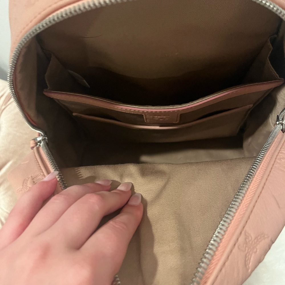 Pink MCM backpack BARELY USED - Picture 6 of 6